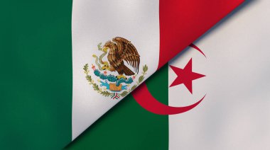 Meksika ve Cezayir 'in iki eyaleti. Kaliteli bir iş geçmişi. 3d illüstrasyon