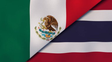 Meksika ve Tayland 'ın iki eyaleti. Kaliteli bir iş geçmişi. 3d illüstrasyon