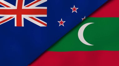 Yeni Zelanda ve Maldivler 'in iki eyaleti. Kaliteli bir iş geçmişi. 3d illüstrasyon