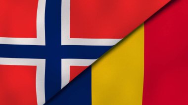Norveç ve Çad 'ın iki eyaleti. Kaliteli bir iş geçmişi. 3d illüstrasyon
