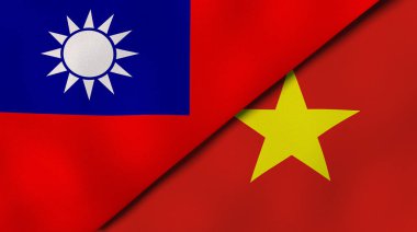 Tayvan ve Vietnam 'ın iki eyaleti. Kaliteli bir iş geçmişi. 3d illüstrasyon