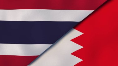 Tayland ve Bahreyn 'in iki eyaleti. Kaliteli bir iş geçmişi. 3d illüstrasyon