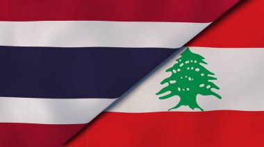 Tayland ve Lübnan 'ın iki eyaleti. Kaliteli bir iş geçmişi. 3d illüstrasyon