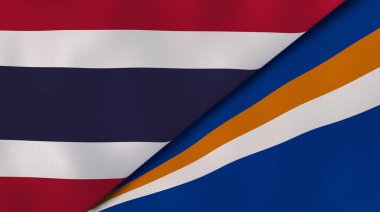 Tayland ve Marshall Adaları 'nın iki eyaleti. Kaliteli bir iş geçmişi. 3d illüstrasyon