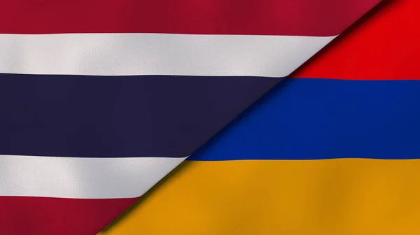 Thailand Armenias Flagg Forretningsbakgrunn Høy Kvalitet Illustrasjon – stockfoto