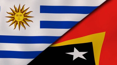 Uruguay ve Doğu Timor 'un iki eyaleti. Kaliteli bir iş geçmişi. 3d illüstrasyon