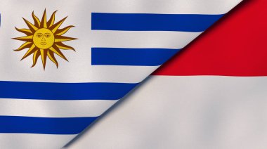 Uruguay ve Monako 'nun iki eyaleti. Kaliteli bir iş geçmişi. 3d illüstrasyon
