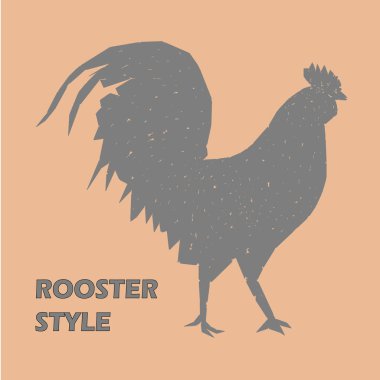 Gri horoz üzerinde krem