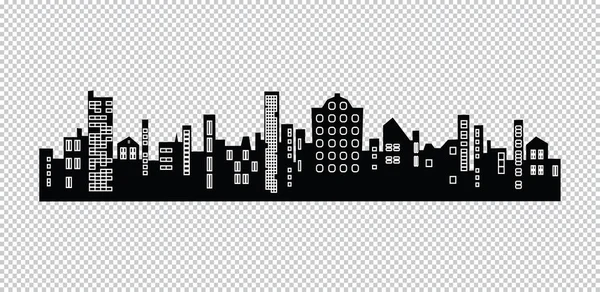 Silhouette des villes vectorielles . — Image vectorielle