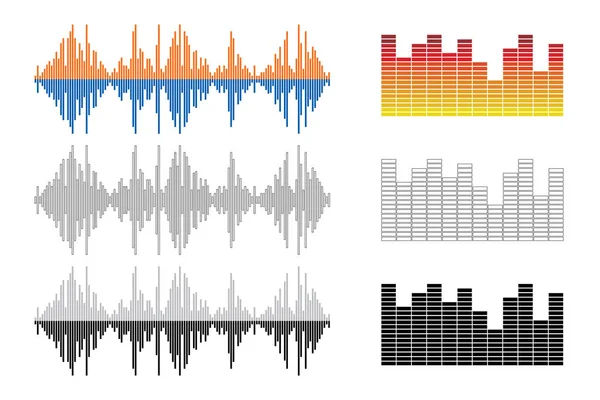 Vector Audio golven set. — Stockvector