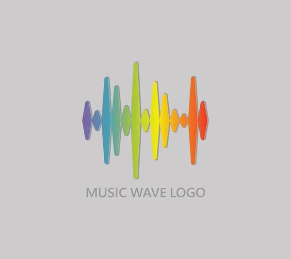 Logo de musique wave . — Image vectorielle