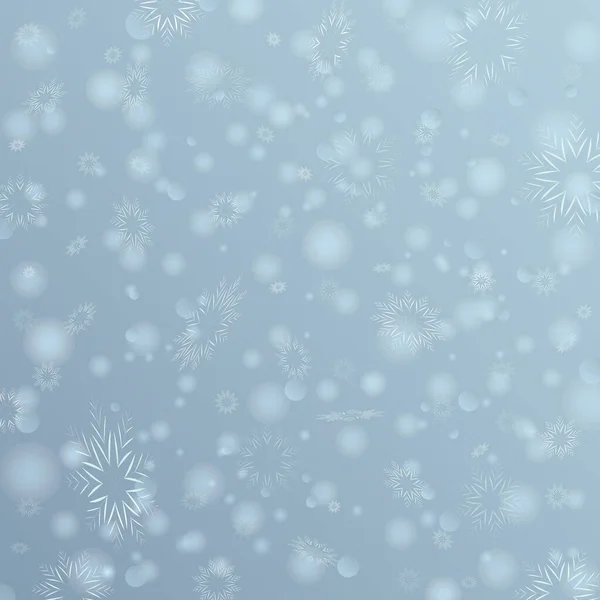 Gray Winter tło wakacje z płatków śniegu — Zdjęcie stockowe