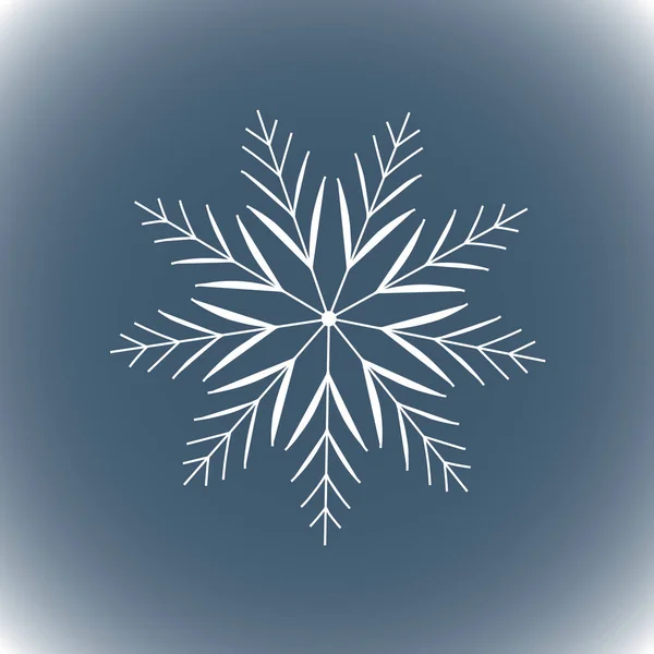 Copo de nieve logotipo de línea simple. Icono de aislamiento de invierno — Foto de Stock