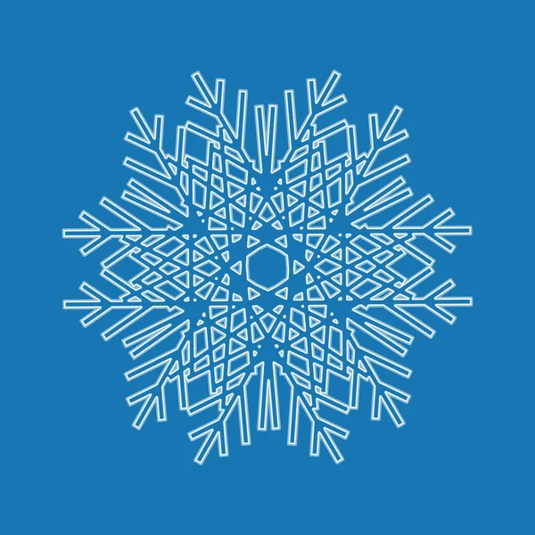 Logo de copo de nieve blanco. Vector icono de aislamiento de invierno — Vector de stock