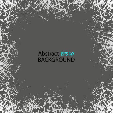 Grideki soyut beyaz çizikler. Vektör grunge arkaplanı