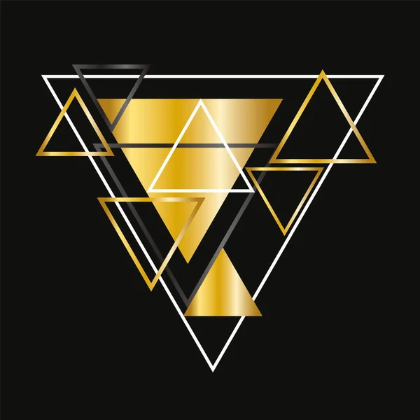 Concept Gold Polygon Dynamiczny szablon sztuki nowoczesnej — Zdjęcie stockowe