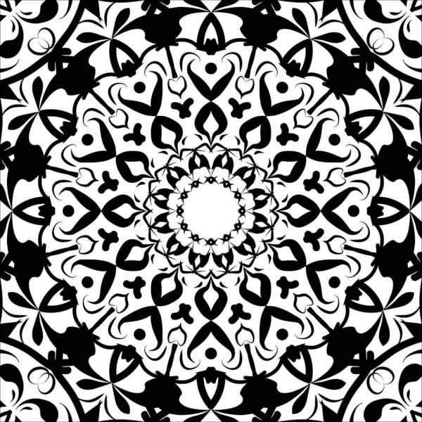 Ethnic black decorative symbol, yoga mat print. Henna tattoo style. Printable package art element — Stock Photo, Image