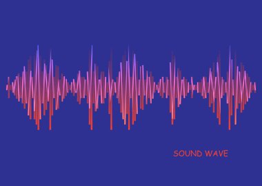 Digital audio concept of music technology wave logo. Colorful pulse music player equalizer background. Trend neon wave lines, design elements