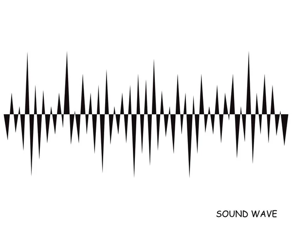 Svart ljudvågor logotyp på vit bakgrund. Moderna musik equalizer element, ljudsymboler. Vektor digital vågformsteknik — Stock vektor