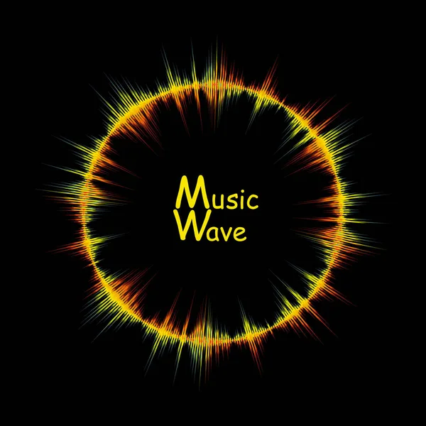 Спектр Музыкального Волнового Фона Современные Пульсовые Музыкальные Проигрыватели Аудио Цветная — стоковый вектор