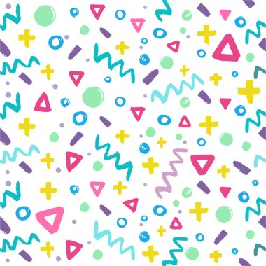 Memphis geometrik seamless modeli