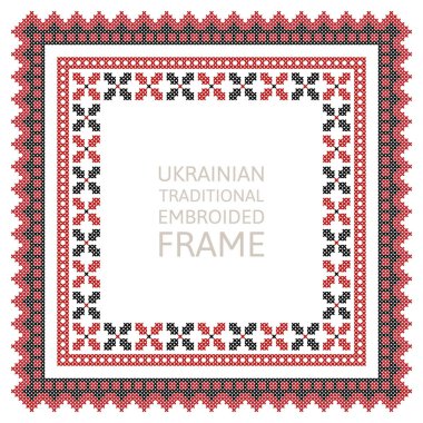 Ukrayna çapraz dikiş seti dekoratif kenarlar ve köşeler
