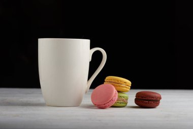 kahve macaroons ve doku