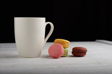 kahve macaroons ve doku