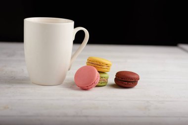 kahve macaroons ve doku