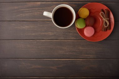 kahve macaroons ve doku