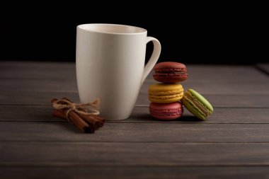  kahve ve macaroons ve doku