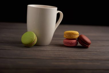  kahve ve macaroons ve doku