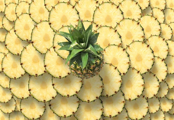 Ananas Pół Tła Tekstury Piramidy Top View — Zdjęcie stockowe