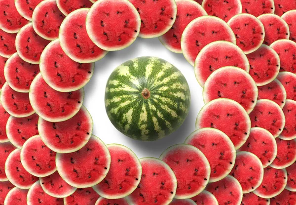 Wassermelone Hintergrund Textur Draufsicht — Stockfoto