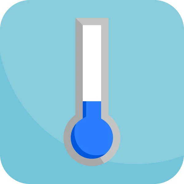 Temps Froid Icône Simple Avec Fond Bleu — Image vectorielle