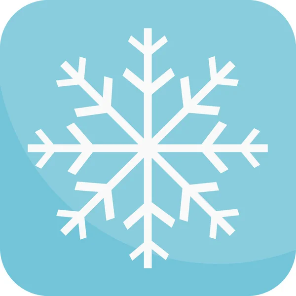 Frost Snowflake Icône Simple Avec Fond Bleu — Image vectorielle