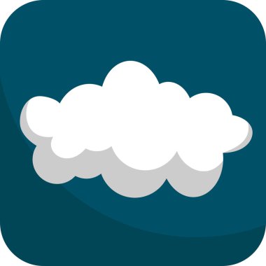 Bulutlu Gece Hava Durumu Koyu Mavi Arkaplan ile Basit Simge