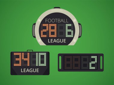 Futbol / futbol elektronik çetele oyuncu değiştirme için. Daha uzun süre paneli.