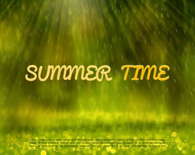 Yaz ışınları ve bokeh arka plan