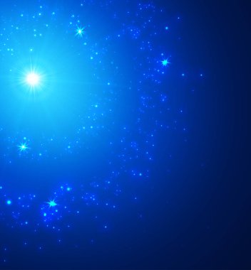 Kayan Yıldız ve Twinkling Trail ile Soyut Arkaplan.