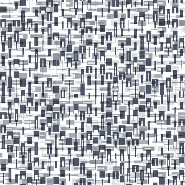 Naadloze achtergrondpatroon, met verven en lijnen, zwart-wit — Stockvector