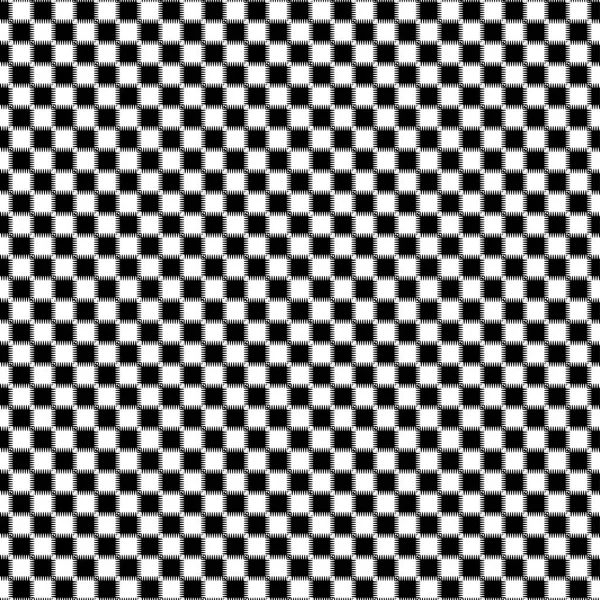 Черно-белые искажают клетчатый абстрактный фон — стоковый вектор