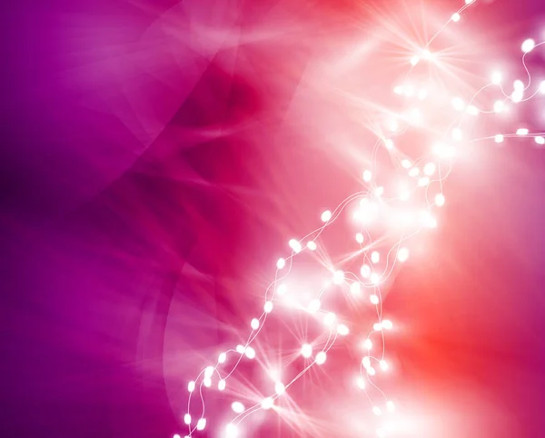 Colores brillantes luces de Navidad y tarjetas de felicitación. — Vector de stock