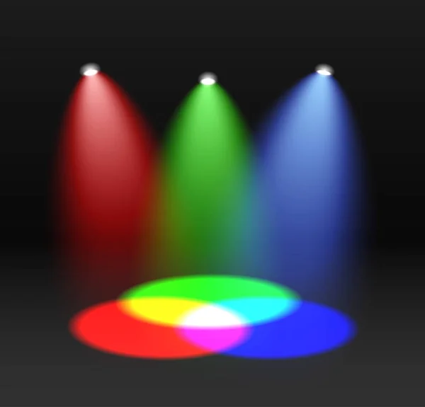 Spektrum RGB, červená zelená modrá barva míchání Design Royalty Free Stock Ilustrace
