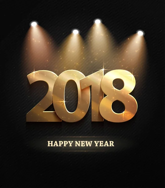 Symbol hrabě nový rok 2018 s reflektory Royalty Free Stock Vektory