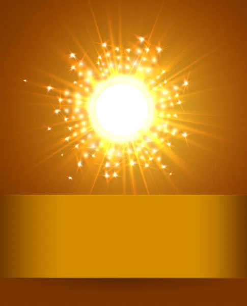 Sky a Sun. Magic Blur Design s Burst paprsky zářící abstraktní pozadí. — Stockový vektor