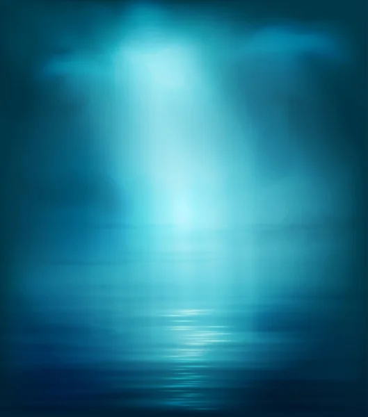 Background Blue Sea With Light – Stock-vektor