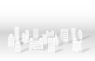 3d kağıt şehir manzarası resmi