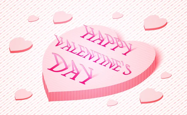 Símbolo de corazón de color rosa para la tarjeta de felicitación feliz Valentín s — Archivo Imágenes Vectoriales
