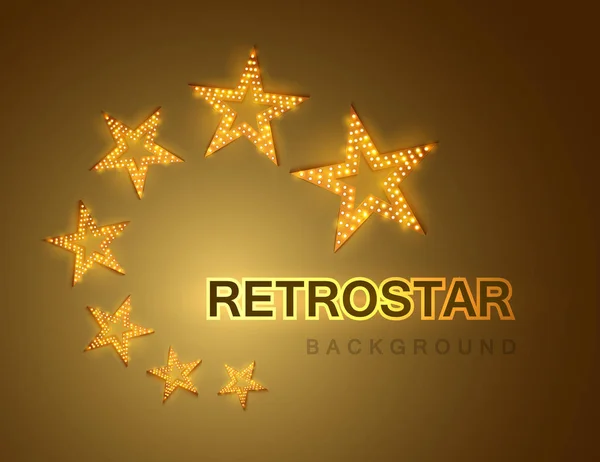 Retro stars abstract background for your design, light and shining — Stock Vector
